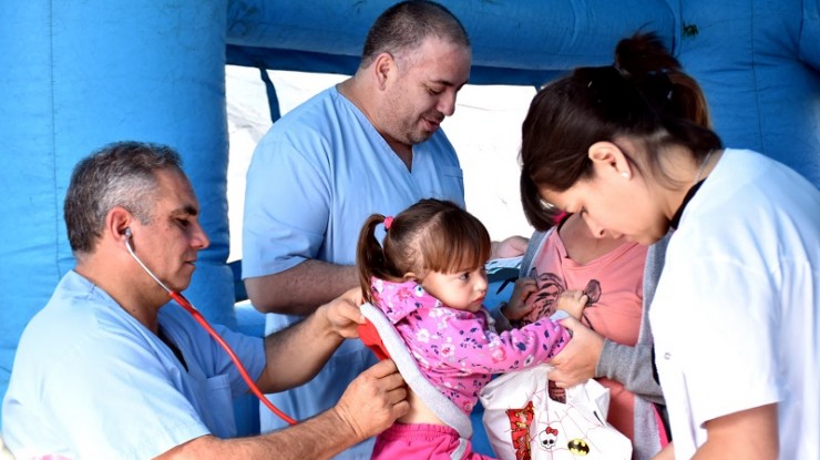 Operativo sanitario en Santo Tomás